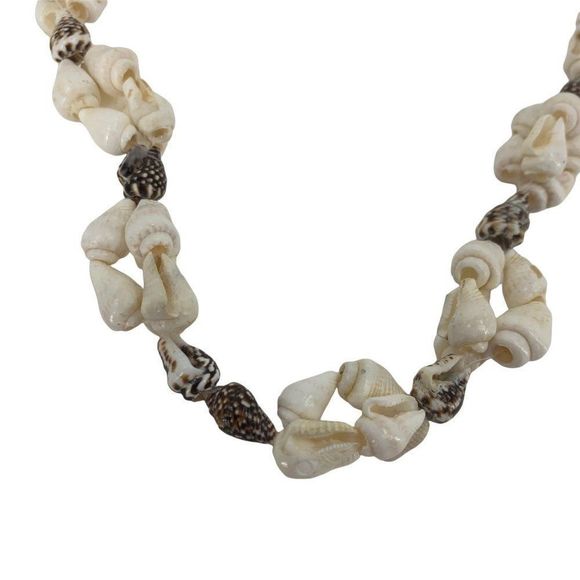 Natural Sea Shell 0211 36" Necklace Surfer Beach Conch Puka Sea Hawaiian Cowrie - Picture 3 of 9
